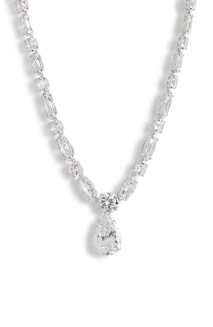 Women's Nordstrom Mixed Cut Cubic Zirconia Riviera Necklace
