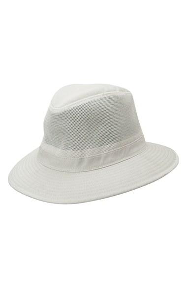 Men's Dorfman Pacific Washed Twill & Mesh Safari Hat - Brown