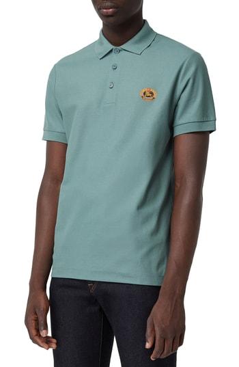 Men's Burberry Densford Pique Polo - Green