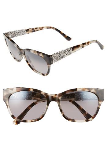 Women's Maui Jim Monstera Leaf 57mm Polarized Sunglasses - White Tokyo