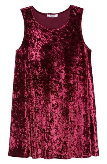 Women's Bb Dakota Crushed Velvet Shift Dress - Burgundy