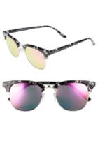 Women's Diff Barry 51mm Polarized Retro Sunglasses - Black White/ Pink