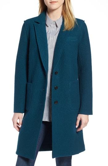 Women's J. Crew Olga Boiled Wool Topcoat - Green