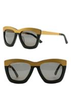 Women's Freida Rothman Hadlee 53mm Square Cat Eye Sunglasses - Matte Black