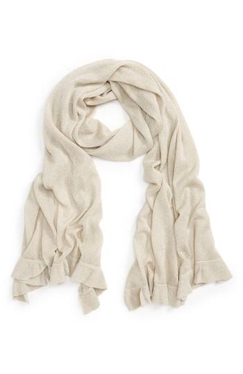 Women's Nordstrom Metallic Knit Wrap, Size - Metallic