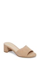 Women's Pelle Moda Rea Block Heel Slide .5 M - Beige