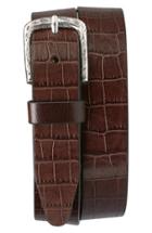 Men's Trask 'rex' Croc Embossed American Steer Leather Belt