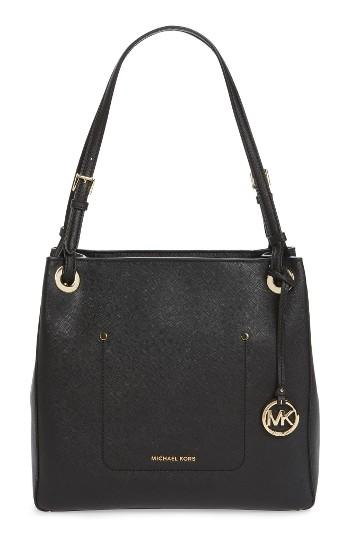 Michael Michael Kors Medium Walsh Leather Tote - Black