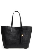 Cole Haan Payson Rfid Woven Leather Tote - Black