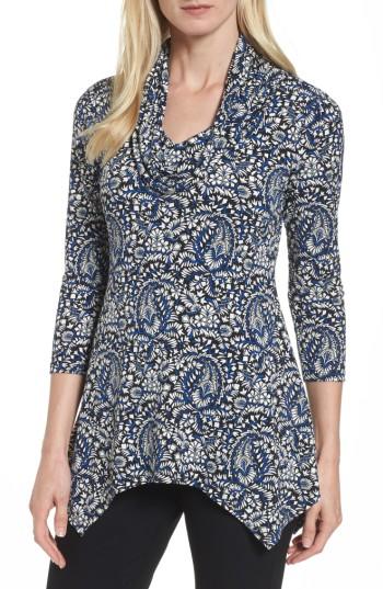 Women's Chaus Dasha Decor Handkerchief Hem Top - Blue