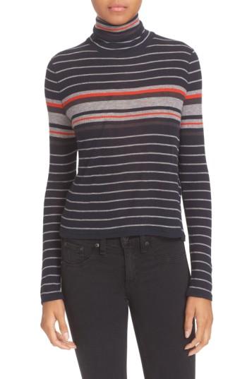 Women's Rag & Bone/jean Ribbed Turtleneck - Black