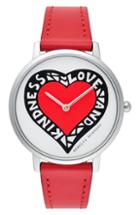 Women's Rebecca Minkoff Major Heart Leather Strap Watch, 35mm