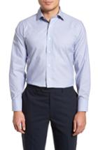 Men's Lorenzo Uomo Trim Fit Dot Dress Shirt .5 - 36 - Blue