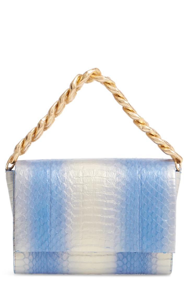 Nancy Gonzalez Small Carrie Genuine Crocodile Clutch - Metallic