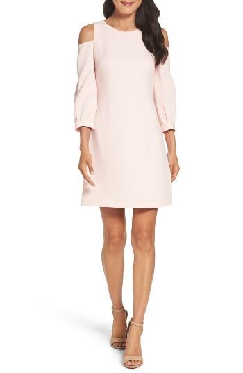 Women's Eliza J Cold Shoulder Shift Dress - Pink