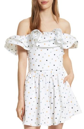 Women's Prose & Poetry Antonia Ruffle Crop Top - White