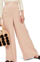 Women's Topshop Wide Leg Sailor Trousers Us (fits Like 10-12) - Pink