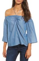 Women's Hinge Off The Shoulder Chambray Top