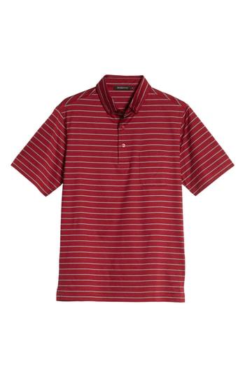 Men's Bugatchi Stripe Knit Polo, Size - Red