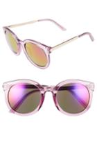 Women's A.j. Morgan Cat D 53mm Sunglasses - Purple / Mirror