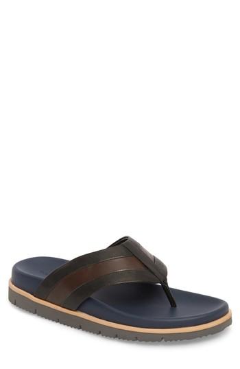 Men's Donald Pliner Bryce Striped Flip Flop M - Black