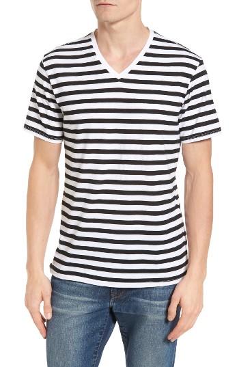 Men's The Rail Stripe V-neck T-shirt - Black