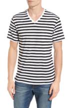 Men's The Rail Stripe V-neck T-shirt - Black