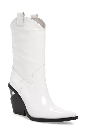 Women's Jeffrey Campbell Suborbit Western Bootie M - Ivory