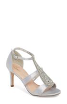 Women's Lauren Lorraine Ritz Crystal Embellished Sandal .5 M - Metallic