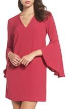 Women's Felicity & Coco Dana Bell Sleeve Shift Dress - Burgundy