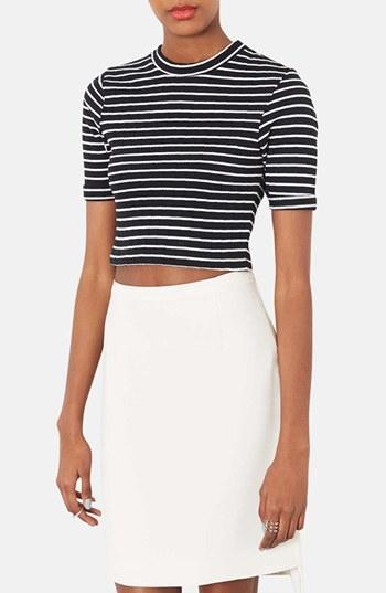 Topshop Stripe Crop Top (regular & Petite)