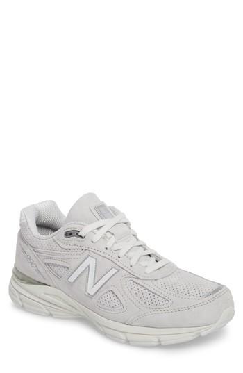 Men's New Balance 990v4 Perforated Sneaker D - Grey