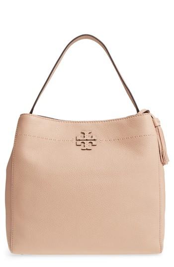 Tory Burch Mcgraw Leather Hobo - Pink