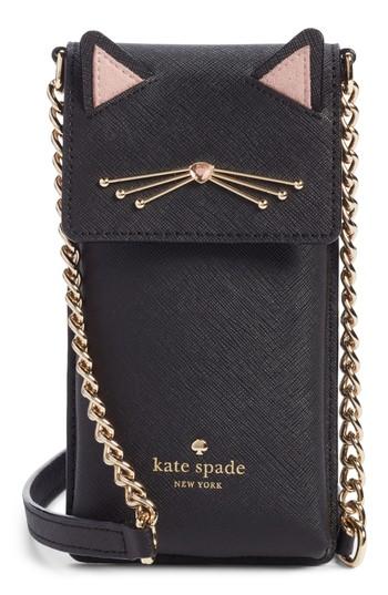 Kate Spade New York Cat Smartphone Crossbody Bag - Black