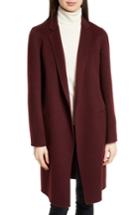 Women's Theory New Divide Wool & Cashmere Coat - Burgundy
