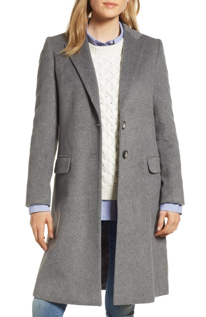 Women's Halogen Hooded Coat, Size - Yellow