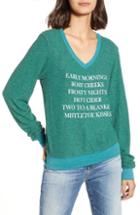 Women's Wildfox Mistletoe Kisses Sweater - Green