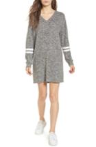 Women's One Clothing Varsity Stripe Dress - Grey