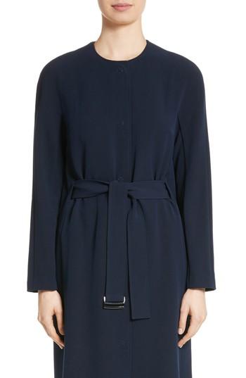 Women's St. John Collection Bella Double Weave Jacket, Size - Blue