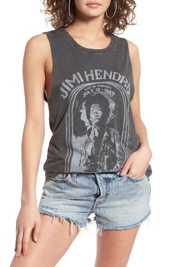 Women's Daydreamer Hendrix Graphic Muscle Tee - Black