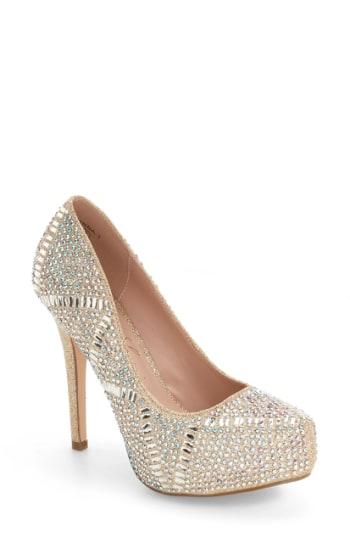 Women's Lauren Lorraine Vanna - 3 Crystal Embellished Platform Pump