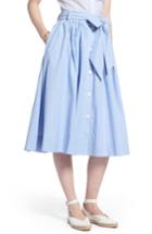 Women's 1901 Bow Tie Chambray Skirt - Blue