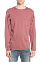 Men's Saturdays Nyc James Pima Long Sleeve Pocket T-shirt - Pink