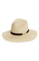 Women's Capelli Of New York Frayed Straw Panama Hat -