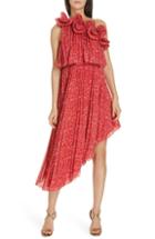 Women's Amur Alexia One-shoulder Asymmetrical Dress - Red