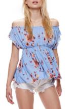 Women's Free People Off The Shoulder Top - Blue