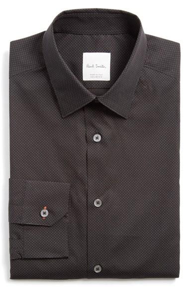 Men's Paul Smith London Extra Trim Fit Dot Print Dress Shirt