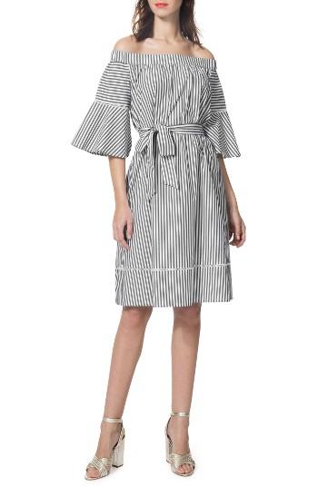 Women's Donna Morgan Poplin Shift Dress - Black
