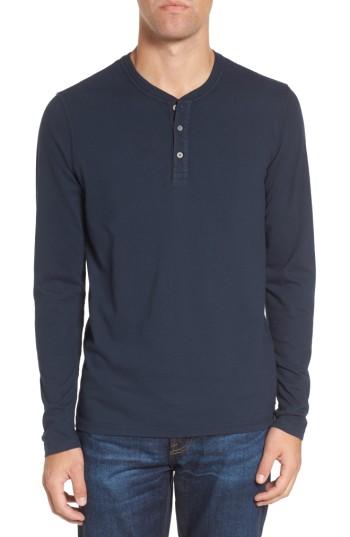Men's Ag Clyde Long Sleeve Henley - Blue