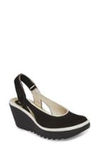 Women's Fly London Yipi Wedge Sandal Us / 35eu - Black